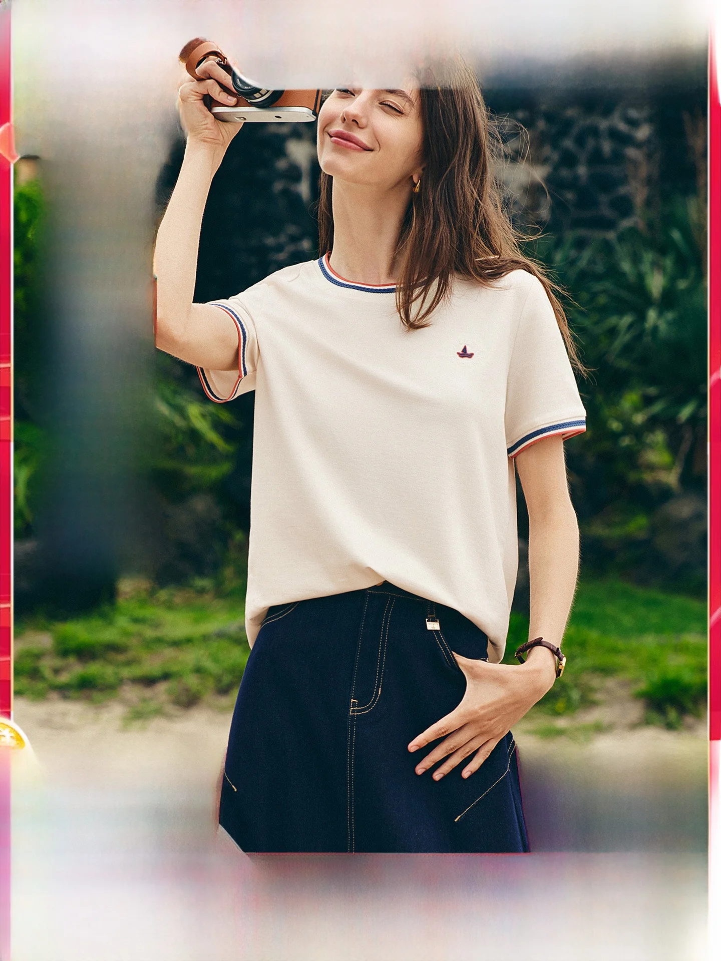 

Navigare round Neck Short Sleeve Women's T-shirt Summer New Style Casual Cotton Antibacterial Mosquito Proof Ladies Top