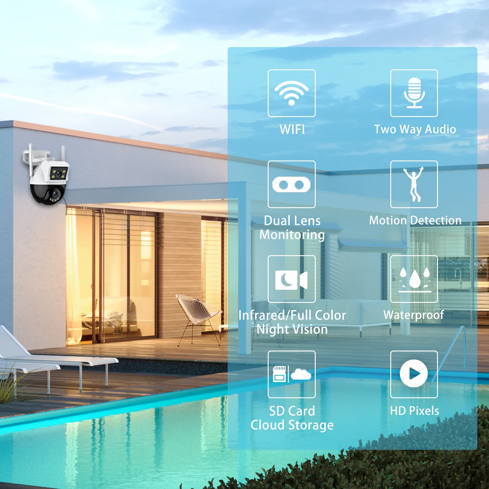 4MP 1080P iCsee/Yoosee APP Full Color Night Vision Wireless PTZ IP Dome Camera AI Humanoid Detection Home Security CCTV Monitor