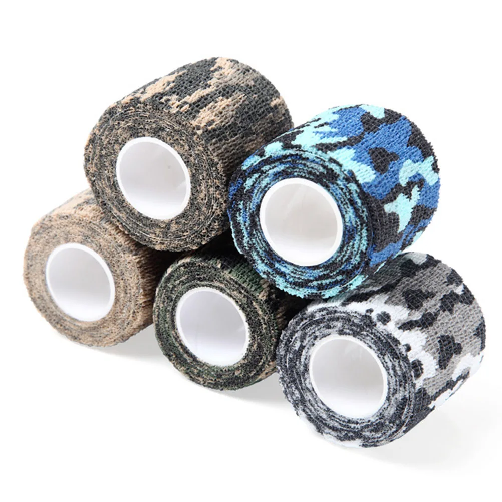 

3pcs Elastic Bandage Self-Adhesive Waterproof Camouflage Wrap Reusable Insulation Emergency Gauze Treatment For Outdoor Camping