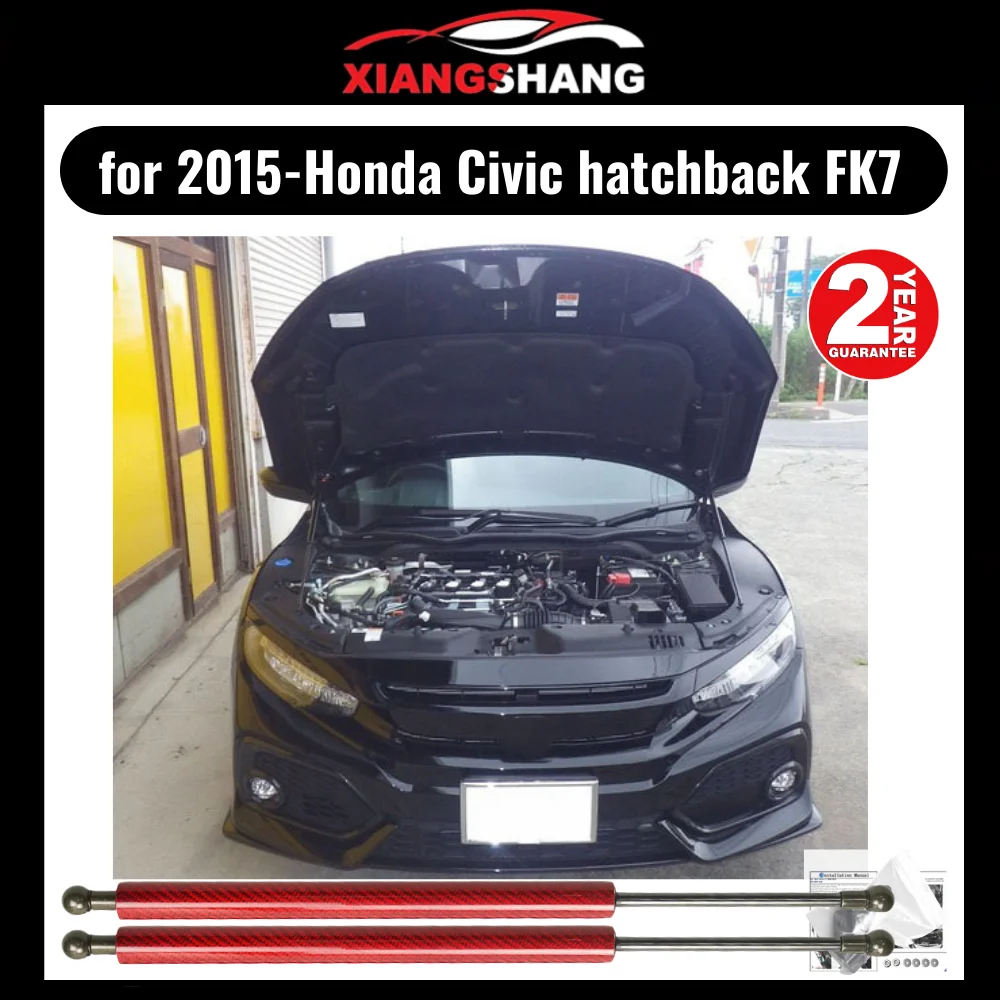 

for 2015-Honda Civic hatchback FK7 Front Bonnet Hood Modify Gas Struts Carbon Fiber Spring Damper Lift Support Absorber