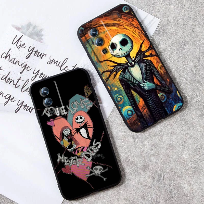 The Nightmare Before Christmas Cool For Xiaomi Redmi 9A 9C 9AT 10C 9 9T 10 12C 13C 8 12 K60 A1 K50 K40 5G Black Cover