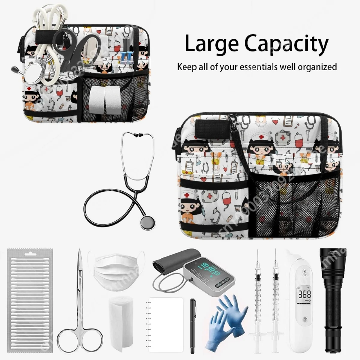 Dropshipping Multifunction Medical Custom Organizer Storage Nurses Fanny Pack for Stethoscopes Bandage Scissor Holder Bum Bag