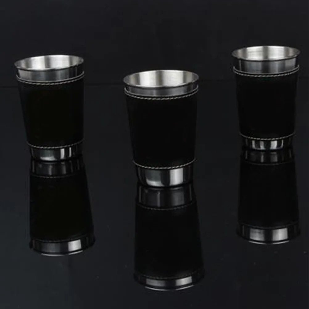 1 Juego de tazas de vino de acero inoxidable, taza portátil multifunción para acampar, Picnic, Bar, restaurante, hogar, oficina, viajes al aire libre