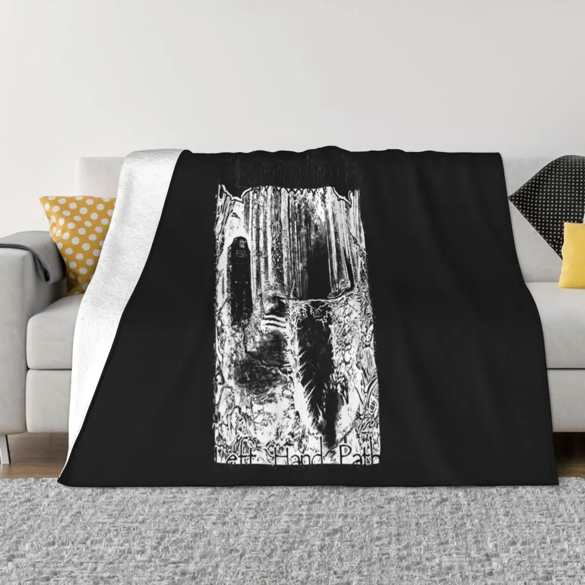 Entombed Left Hand Path White Death Metal Swag Movie Formal Promotion Interested Mens Animal Throw Blanket