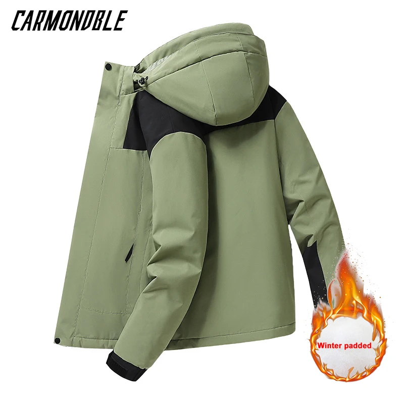 2025 nouveaux hommes hiver imperméable coupe-vent randonnée thermique vestes mâle à capuche vêtements chauds pêche randonnée Camping escalade Parka