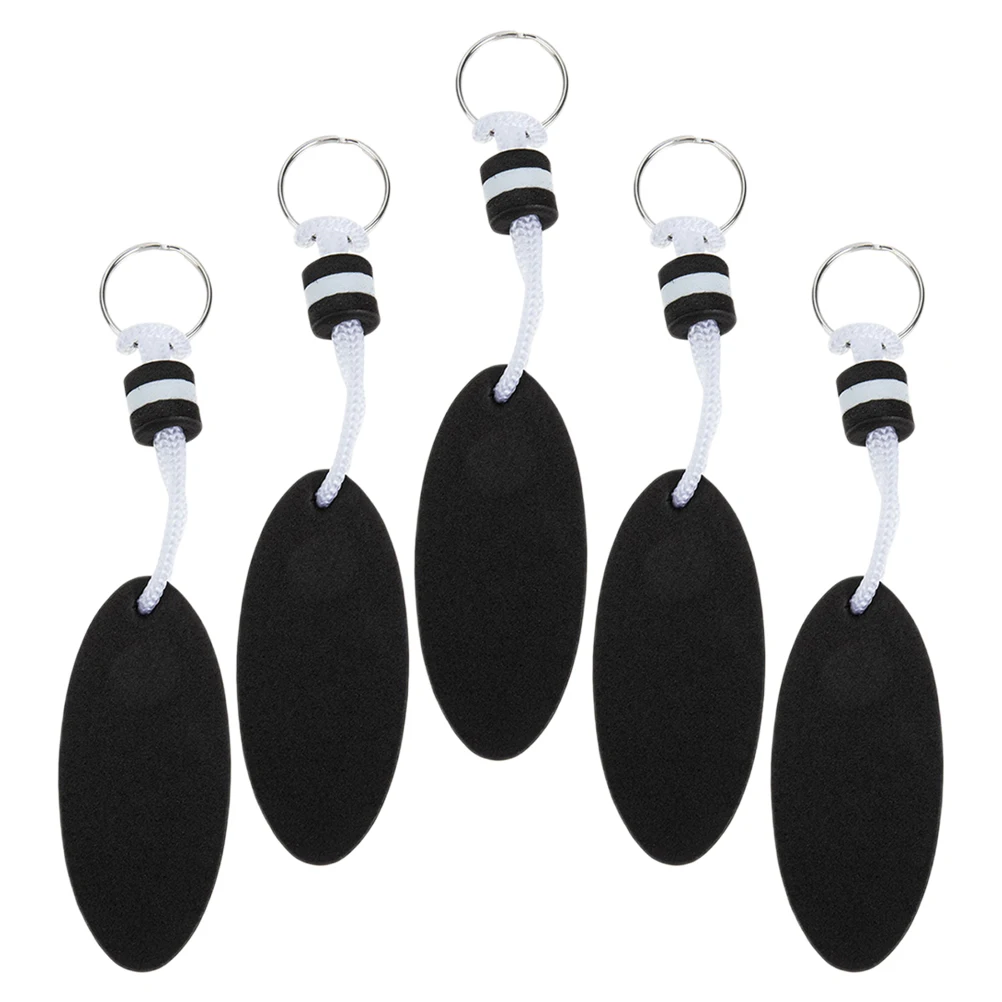 

5 Pcs Surfboard Pendant Keychain Boat Float Floating Ring Decorate Chains Decorative Keychains Black