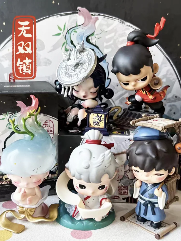 Group figurine de la série Matchless 14th Workers, Wu Shuang Town, Blind Box, Dimoo Skullpanda Mystery Box, Toy Gift