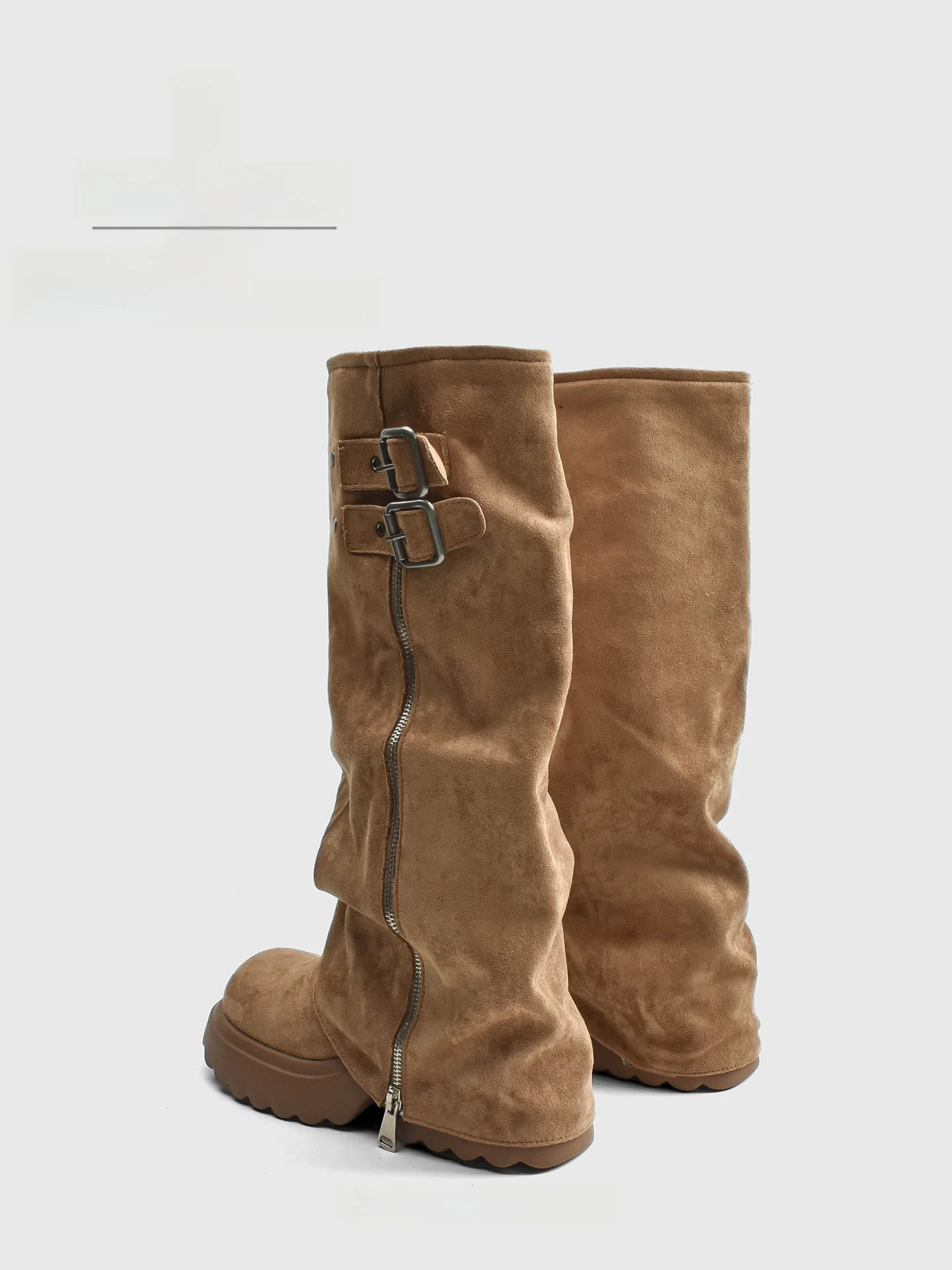 

Original Thi Heel Long Boots Women's 2025 New Autumn High-Cut Boots Not over Knee Vintage Slimming Knight Boots Faionable