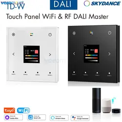 Skydance TD-W AC 110V 220V 5 in 1 WiFi RF Wall Mounted Touch DALI Panel 1CH*2mA Single Color CCT RGB RGBW RGBCCT Led Strip Light