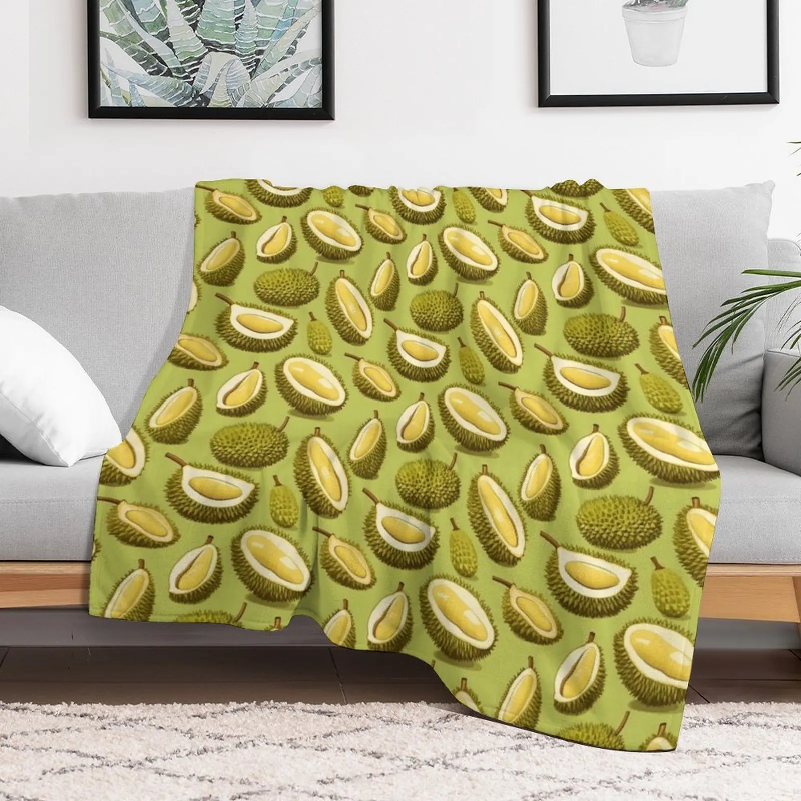 Durian lover Throw Blanket Picnic Extra Large Throw Thermals For Travel Vintage Blankets