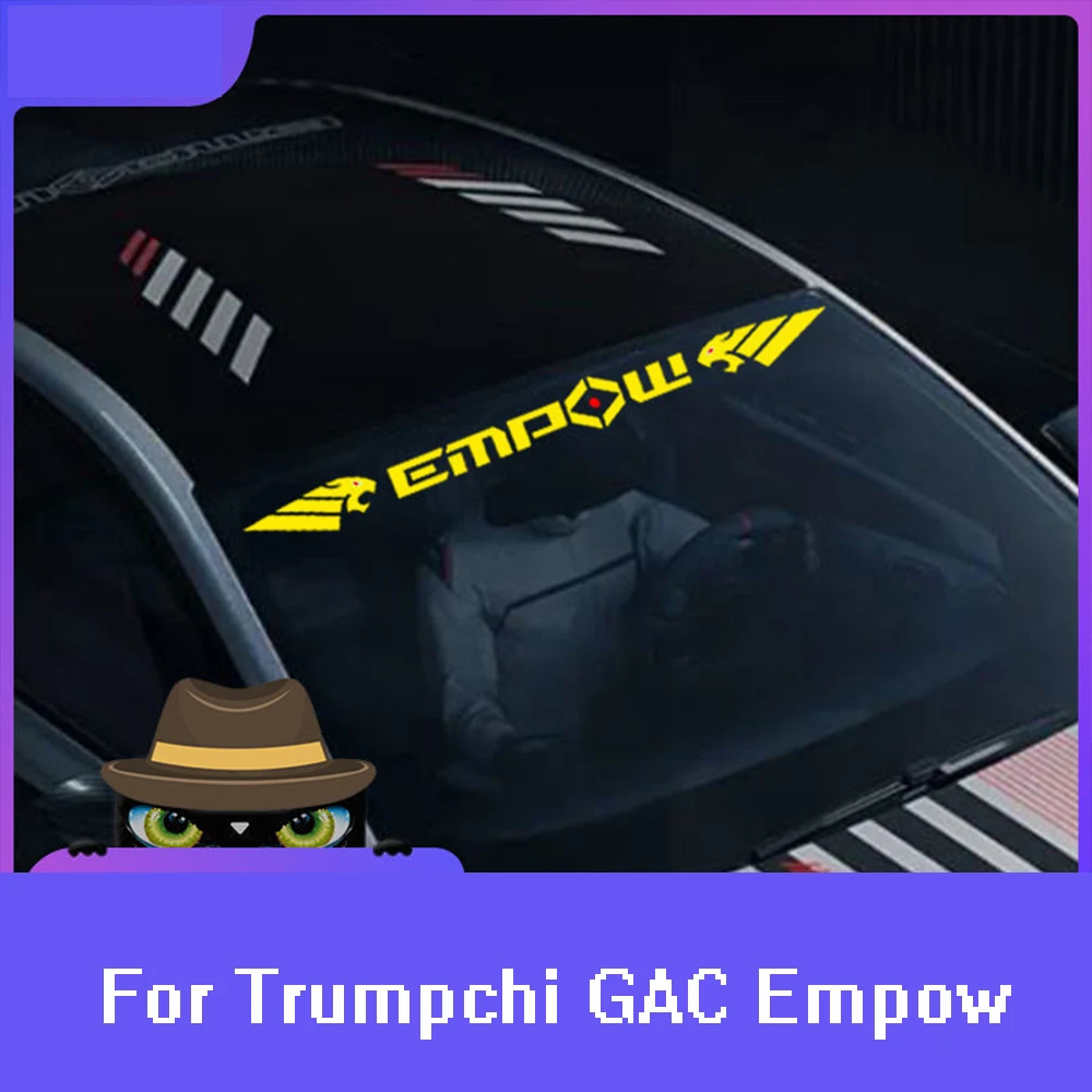 

For Trumpchi GAC Empow R 2021-2024 Car Front Windshield Monogram Decal Personalized Front Sticker Heat Insulation Accessories