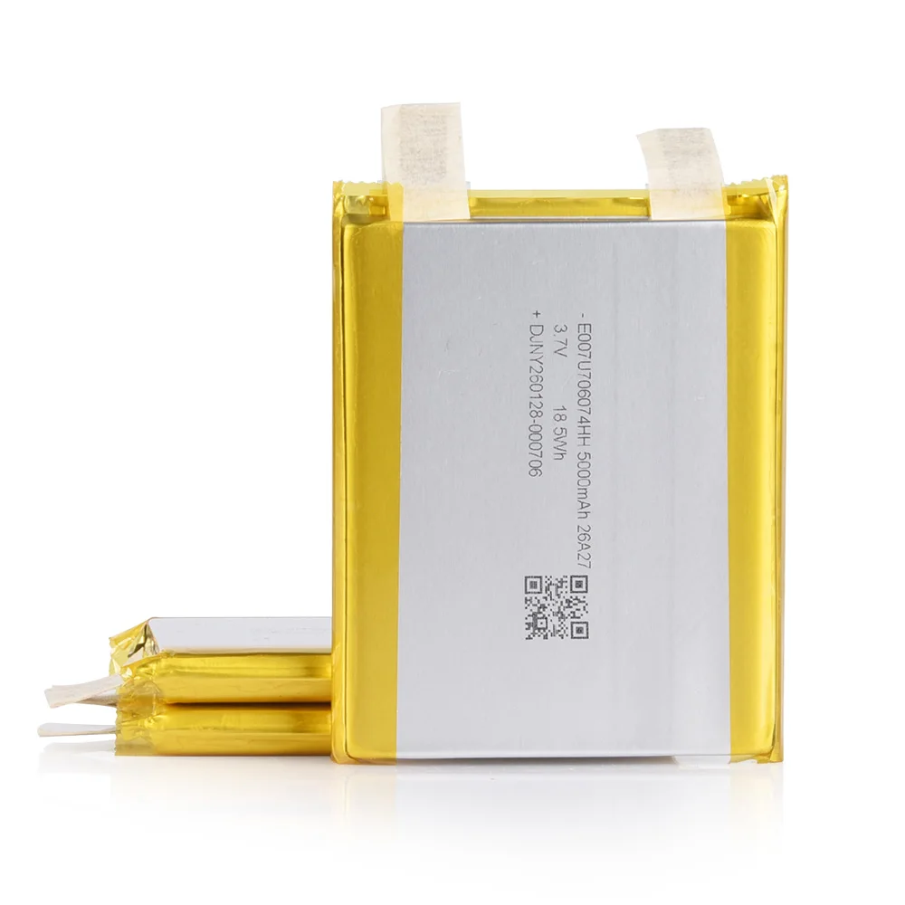 Soshine 706074 Battery 3.7V 5000mAh Semi Solid State Li-Polymer Battery High Safety Rechargeable Battery for Electronic Device