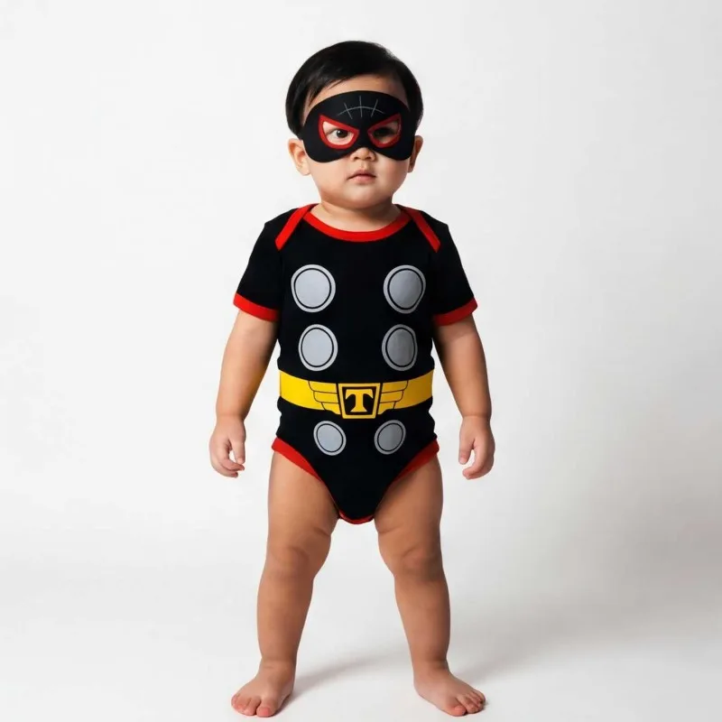 

Летний комбинезон-боди для новорожденных девочек и мальчиков 2026: Костюм супергероя на Хэллоуин, наряд для косплея