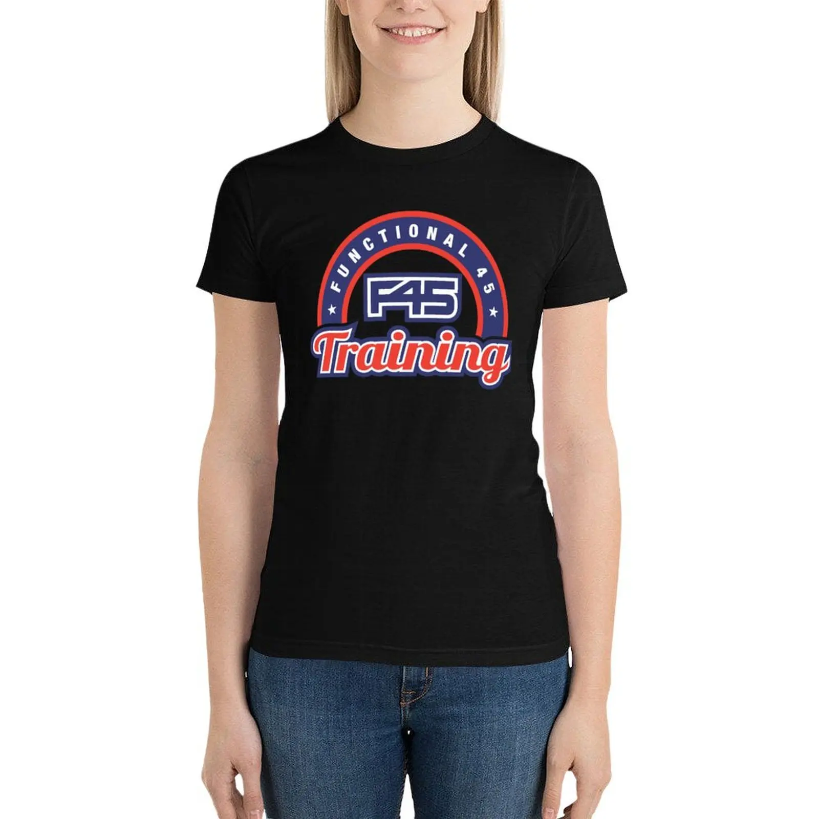 Camiseta de entrenamiento F45 para mujer, ropa de verano de anime, camisetas divertidas, camisetas gráficas divertidas