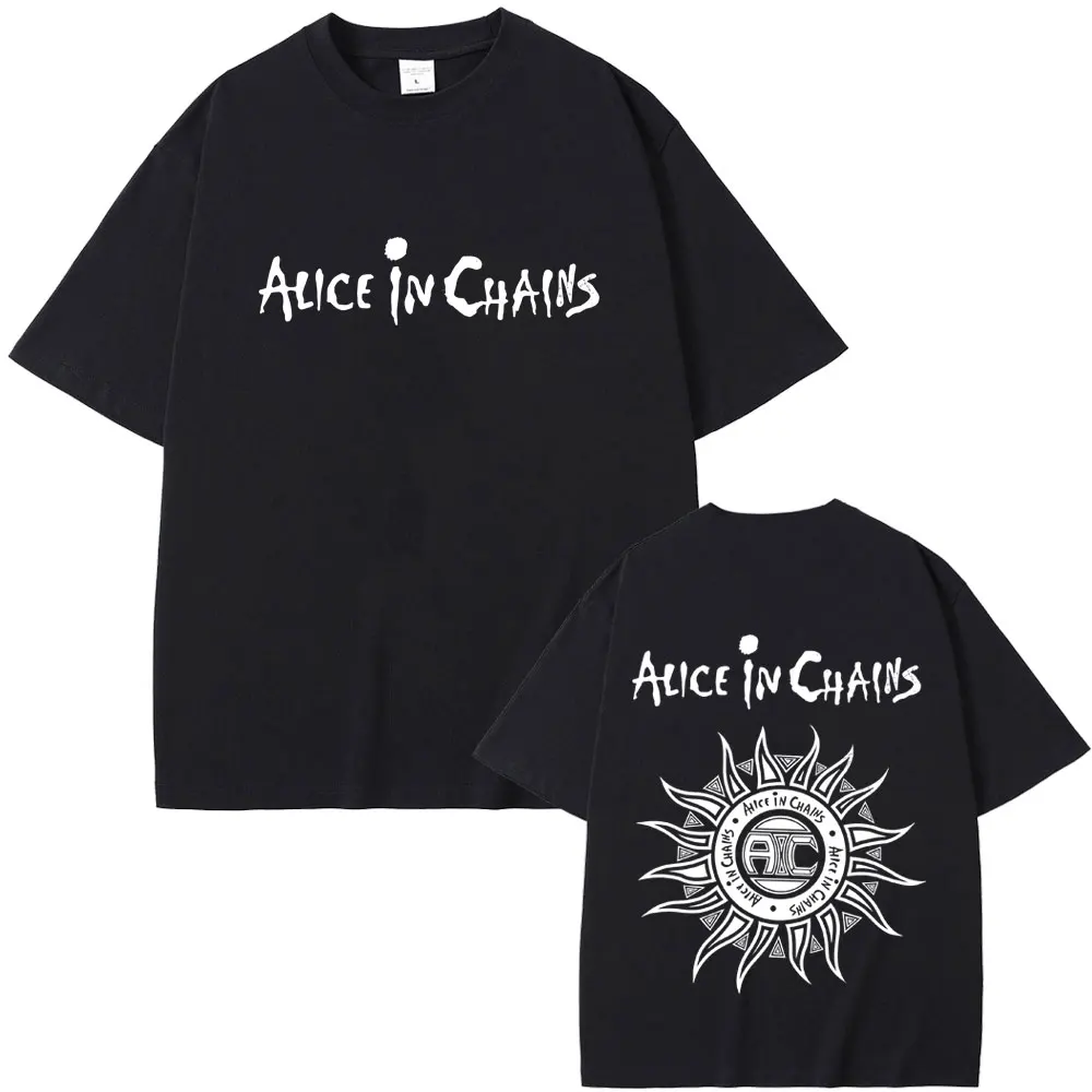 Rock Band Alice in Chains T-shirt Men Women Gothic Punk Cool Streetwear Male Fashion Vintage Oversized Soft Cotton Tshirt Tops