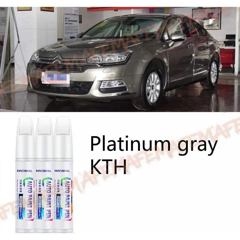 Rotulador de pintura para retoques de Citroën, color Gris Platino KTH, Gris Tiburón KTP, herramienta especial para reparación de arañazos, color Azul Piedra para coche