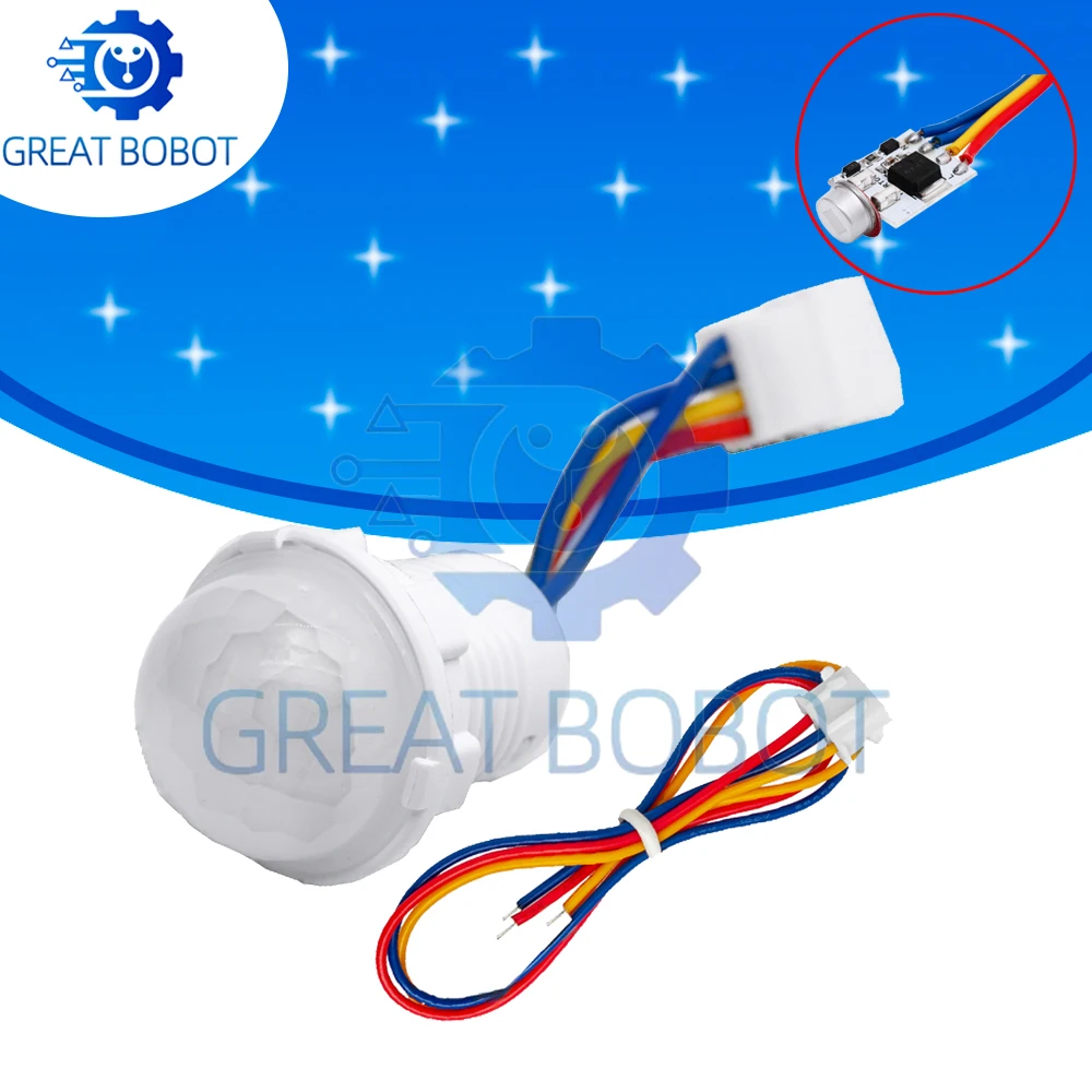 30s Delay PIR Motion Sensor AC85-265V Infrared Detector Switch for LED Light System