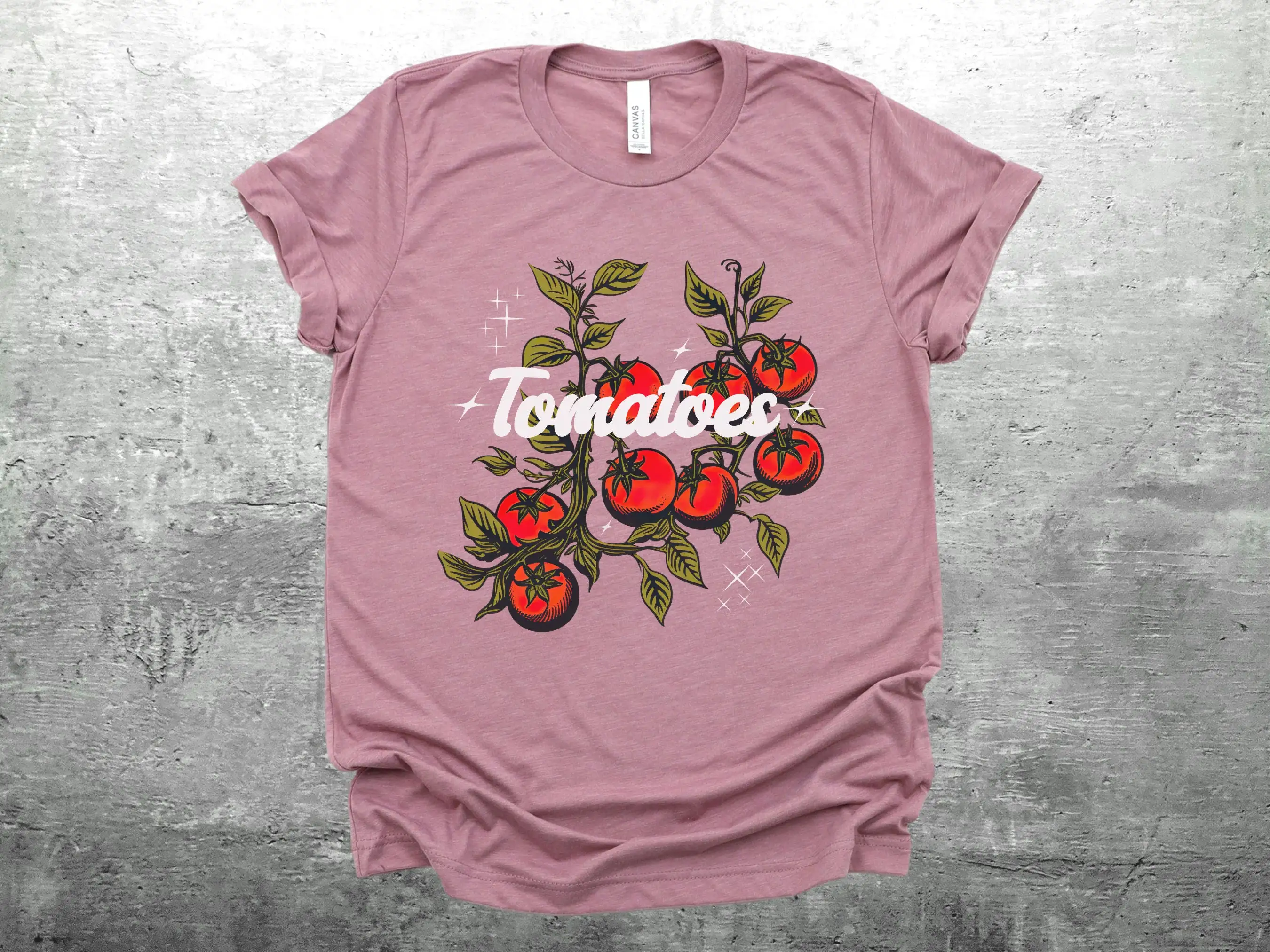 Tomatoes T Shirt Garden Backyard Summer Farmers Market Gardener Bella Canvas 3001