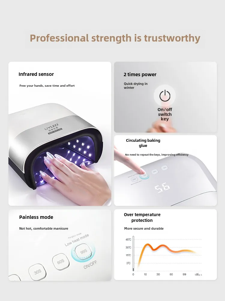 Nail lamp phototherapy machine SUN3 quick-drying nail polish glue baking lamp Nail shop opening professional phototherapy lamp