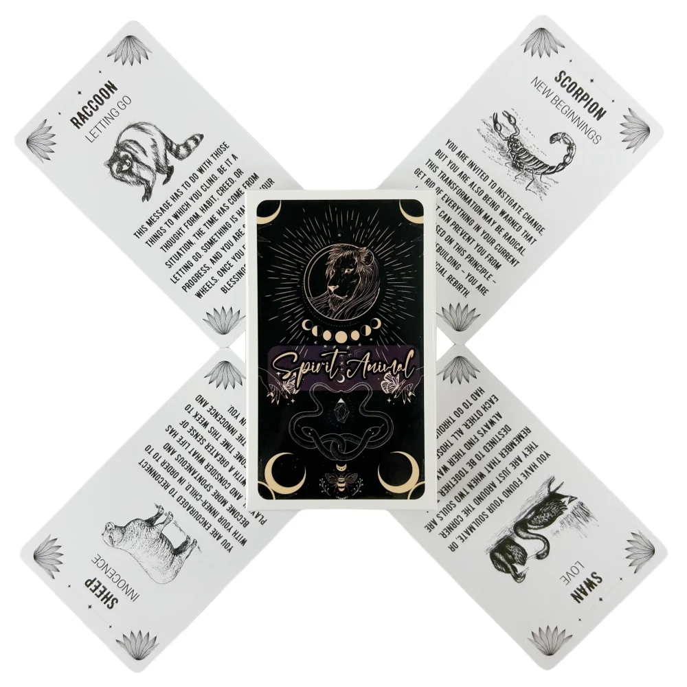 Spirit Animals Oracle Cards A 54 English Divination Tarot Edition Deck Borad Games
