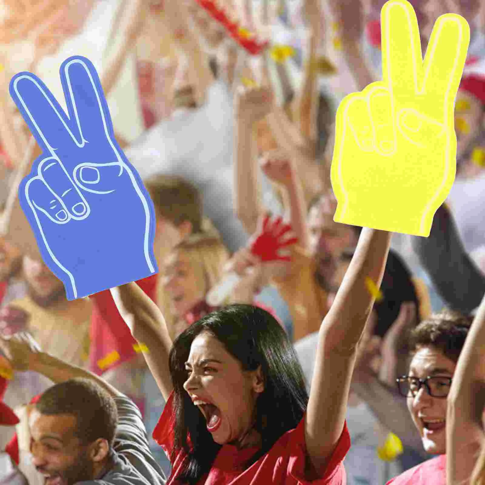 6 Pcs Foam Fingers Giant Hands for Sports Party Supplies Cheering Props Noise Makers Favors Glove Football Game