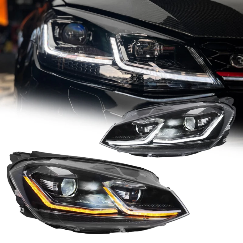 

Car Headlights For Golf 7 2013-2017 MK7 Upgrade 7.5 Design LED Auto Headlights Assembly DRL Bifocal Lens Lamp Accessories