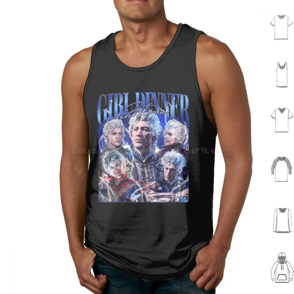 Astarion Girl Dinner 90S Retro Tank Tops Vest Sleeveless Baldurs Gate Bg3 Baldurs Gate 3 Baldurs Gate Characters Astarion