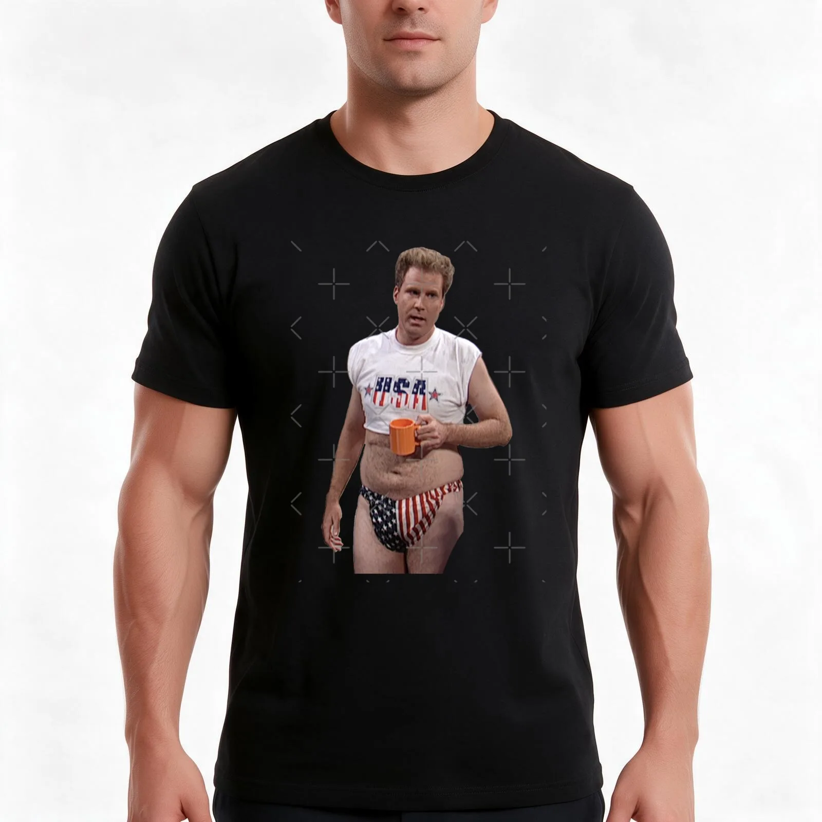 Will Ferrell - 4th of July - SNL Classic T-Shirt, Summer Casual Cotton Tee, Oversized Streetwear Tops, Vintage Graphic Print