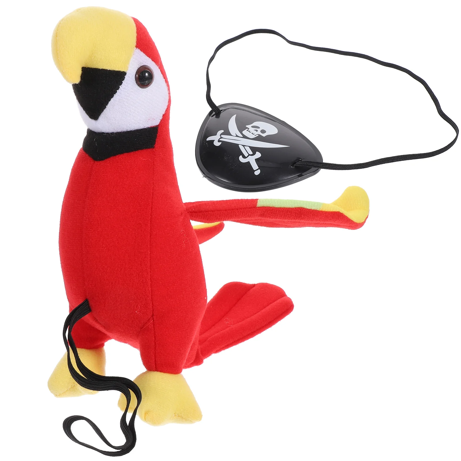 Stuffed Parrot Pirate Costume Skull Eye Patches Puppet Halloween Costumes Simulated Plush Clothing Baby