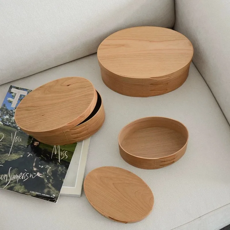 Japanese Retro Style Handcrafted Wooden jewelry Storage Box Multi-Purpose Girls' Bedroom Diamond Necklace Store Content Box