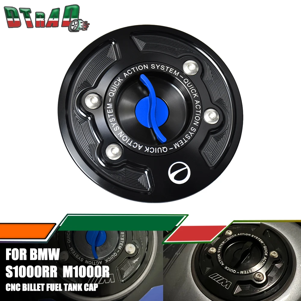 

2023 2024 For BMW M1000R M1000RR S1000R S1000RR CNC Billet Keyless Fuel Tank Cap Quick Release Gas Oil Airbox Cover Motorcycle