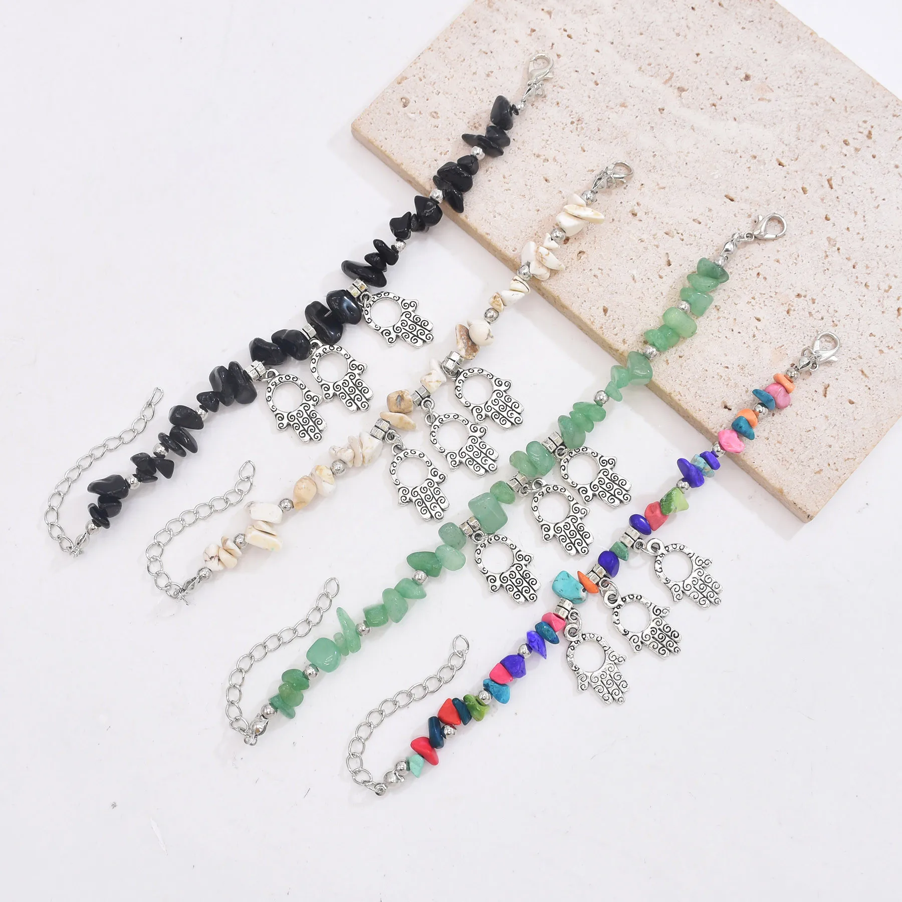 Богемный разноцветный камень ручной работы из бисера, подвеска в виде пальмы, слона и бабочки, женский браслет, модные трендовые аксессуары, подарок на вечеринку Богемный разноцветный камень ручной работы из бисера, подвеска в виде пальмы, слона и бабочки, женский браслет, модные трендовые аксессуары, подарок на вечеринку