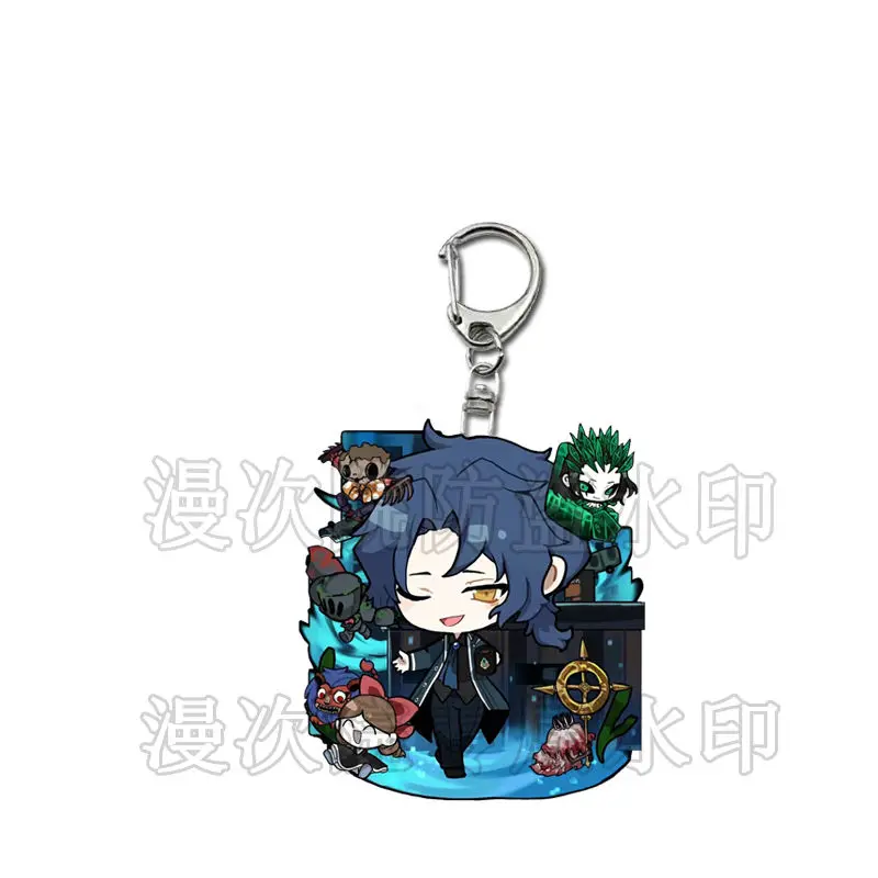 Lobotomy Corporation Anime KeyChain Monster Management Simulation Men Key Chain for Women Figure Acrylic Keyring Pendant Gifts