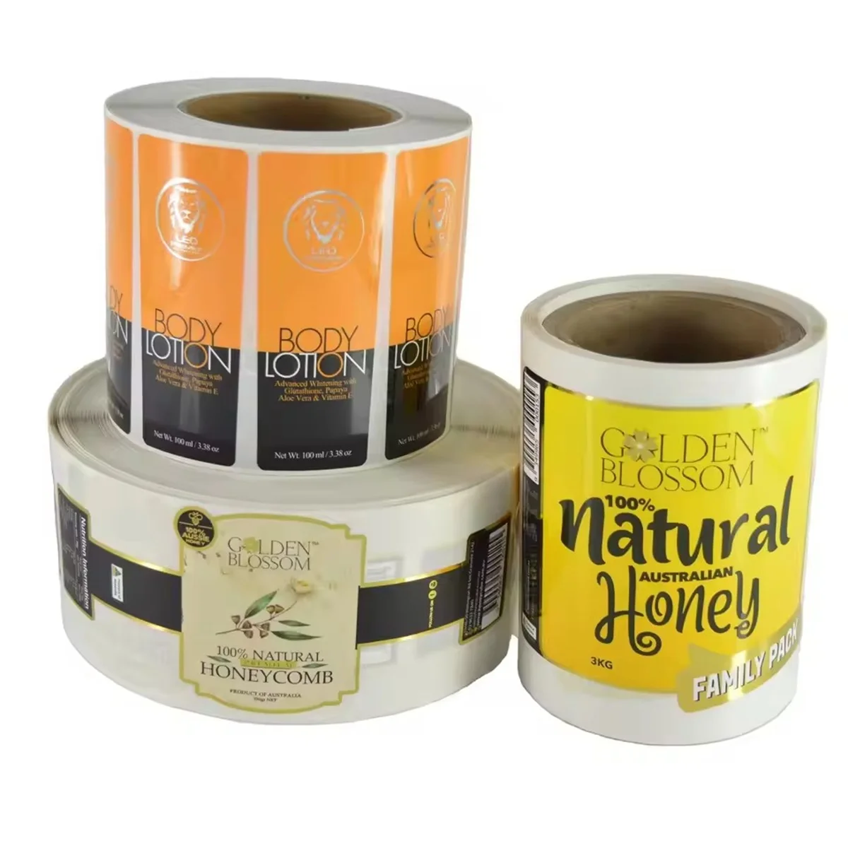 تسمية العسل المخصصة | ملصق ختم ذهبي | ملصقات ورقية من الفينيل PP مطبوعة من CMYK لبرطمانات الطعام #4