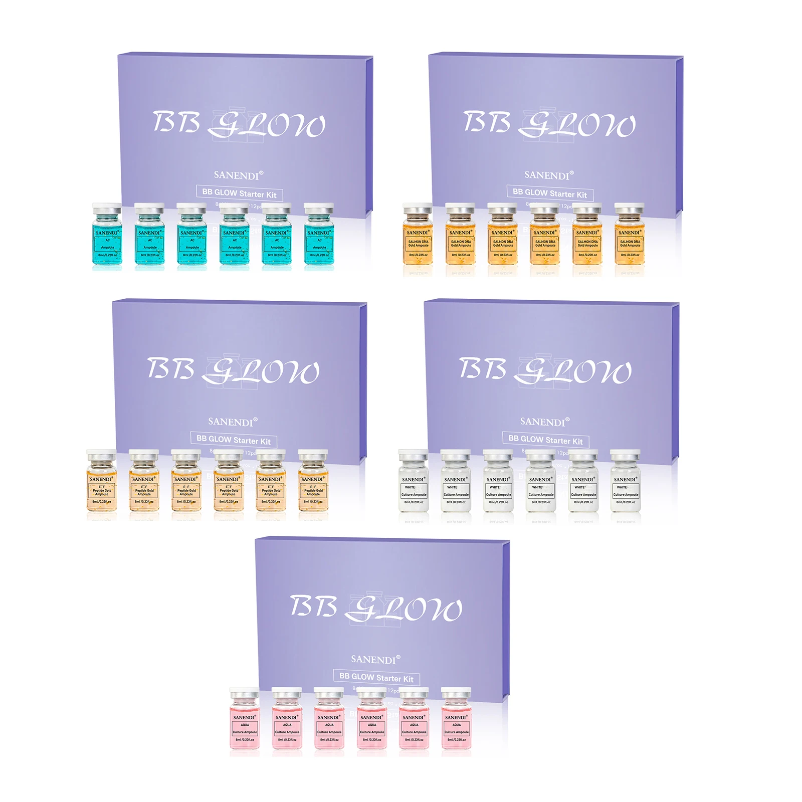 Zdjęcie 7: 4/12 Fiolki Serum DNA z Łososia BBGLOW AQUA Kwas Hialuronowy Esencja do Pielęgnacji Twarzy Nawilżający Płyn Roztwór SANENDI Koreańska Pielęgnacja Skóry
