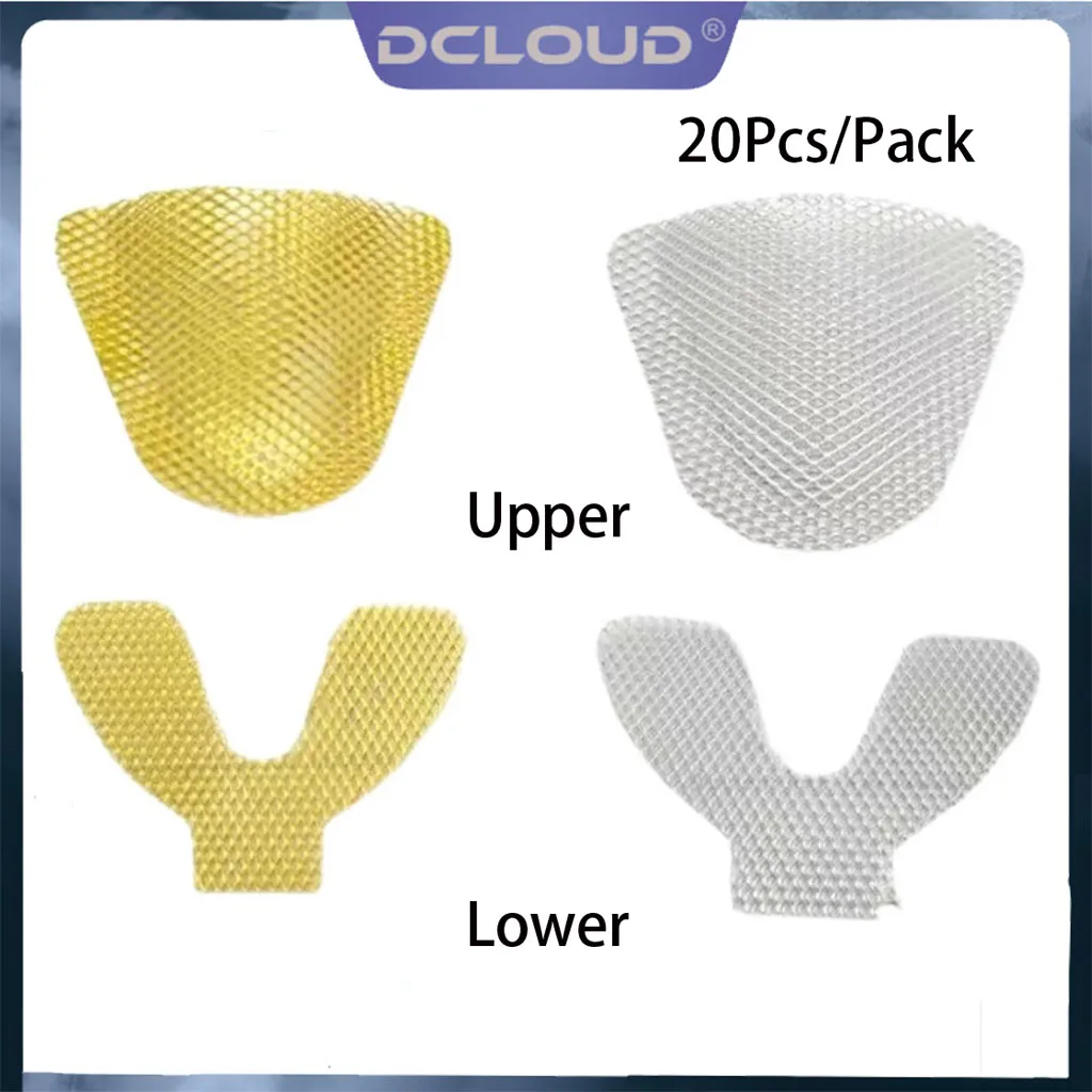 

20Pcs/Pack Dental Metal Net Strengthen Impression Trays For Upper/Lower Teeth Golden/Sliver Palatal Reinforcement Mesh Denture