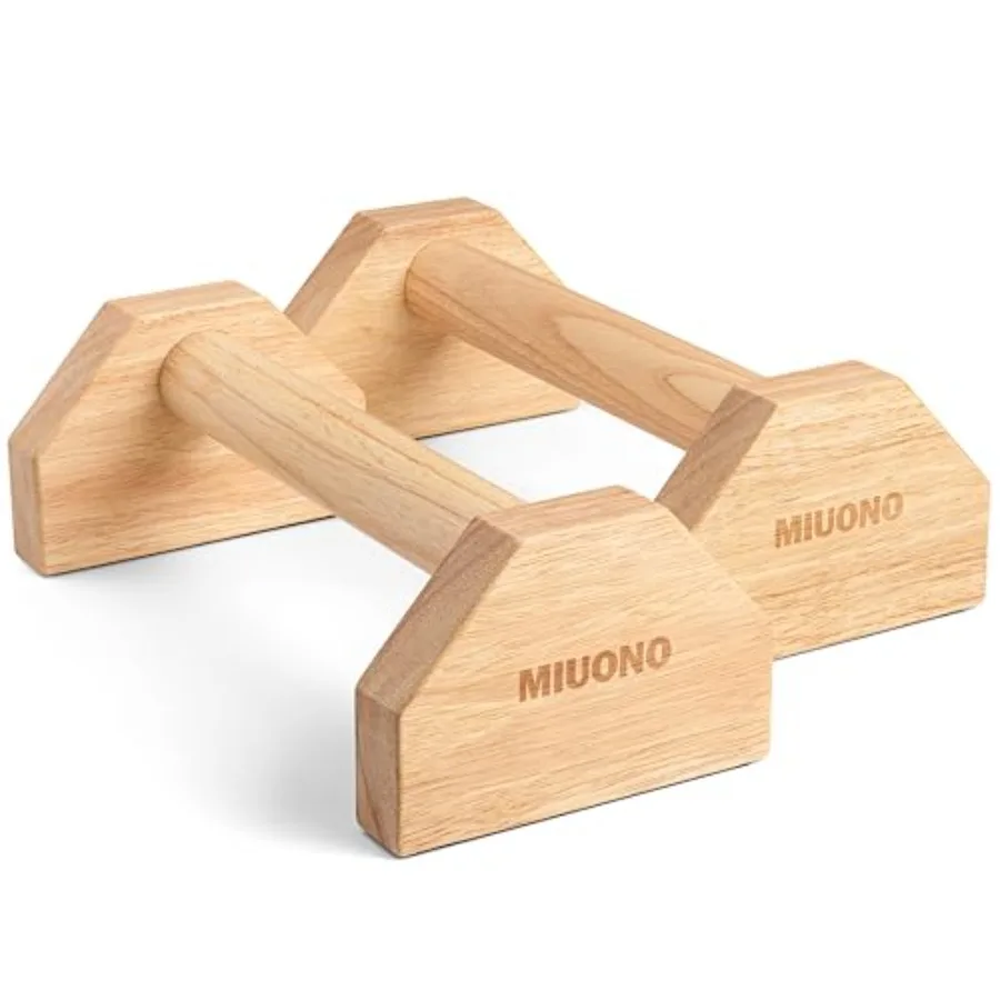 

Parallettes Push Up Bar, Oak Wood Calisthenics Equipment for Home Gym with Non-Slip Base, Handstand Trainer Push Up Handles for