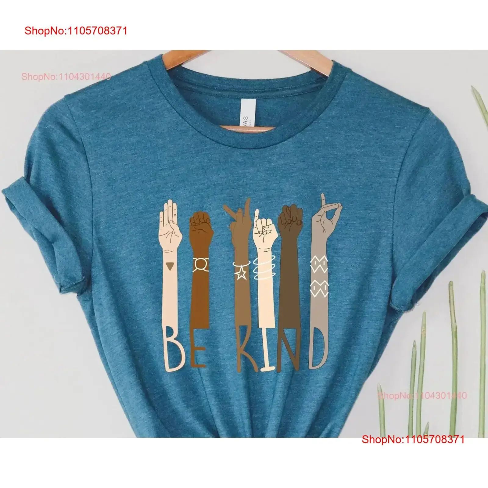 Be Kind Sign Language T Shirt Kindness Teacher vintage Washed Slightly Comfortable Casual designer clothes