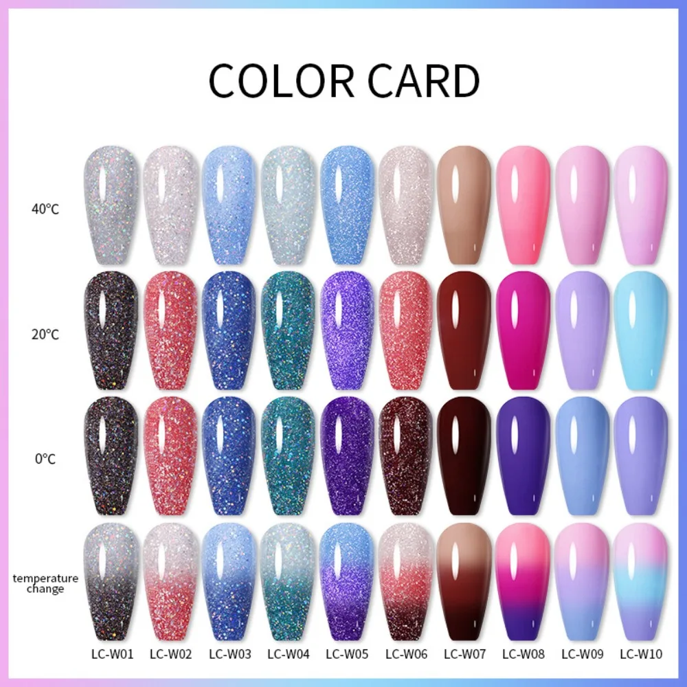 7ML asciugatura rapida che cambia la temperatura smalto Gel per unghie paillettes lucide strumenti per Nail Art vernice per unghie sfumata Soak Off vernice UV