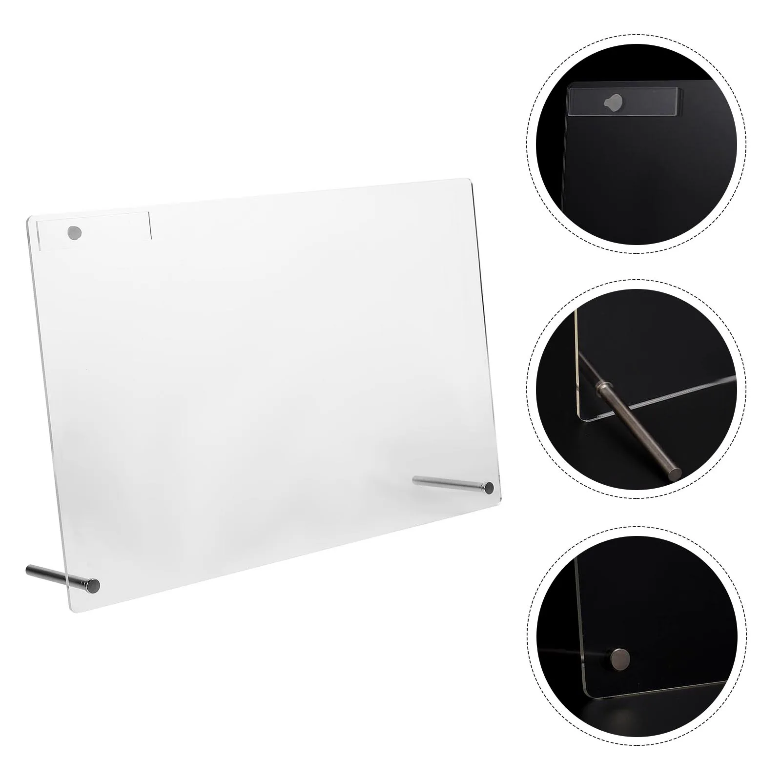 

1Set Transparent Nail Tip Display Board Acrylic Sample Rack with 50 Display Strips Stainless Steel Bracket for Home Salon
