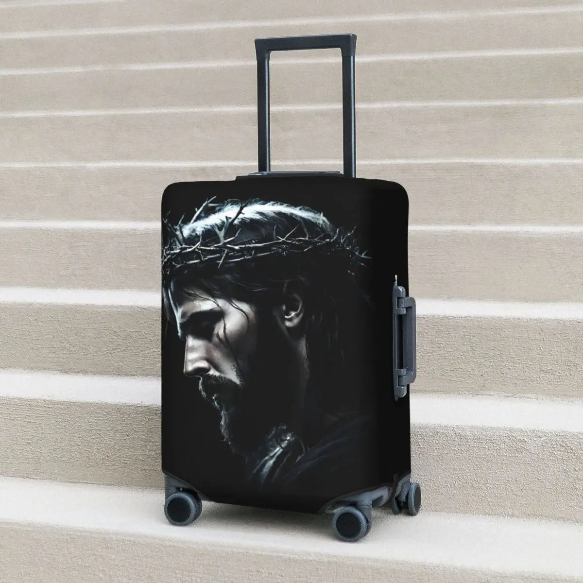 

Jesus Vintage 90s Graphic Jesus Christ Suitcase Cover Vacation Cruise Trip Fun Luggage Case Protection