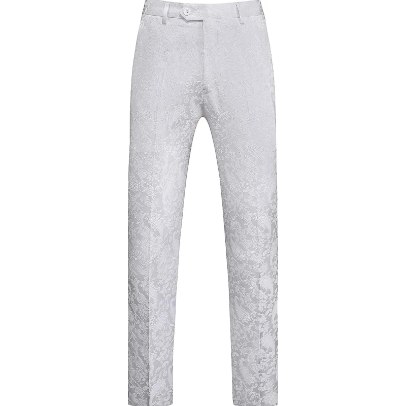 NONE Herren Smokinghose mit Blumen-Jacquard 4