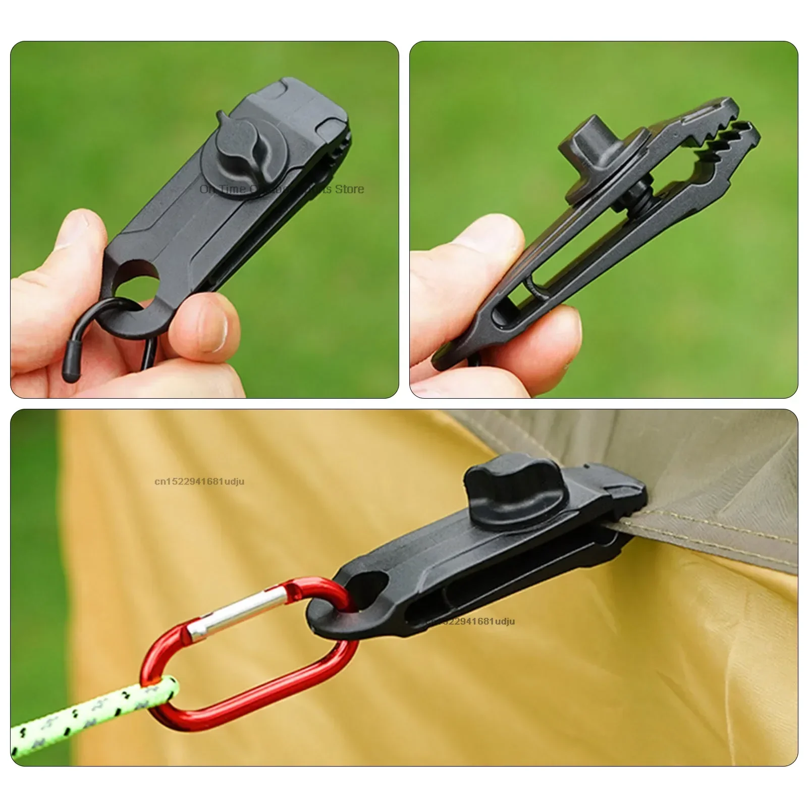 Tent Canopy Clip Windproof Special Tooth Design Outdoor Fixing Hook Buckle for Outdoor Camping  Accessories