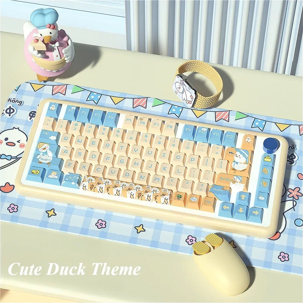 Personalized Keycap 138/158 Keys XDA/Cherry PBT Cute Duck Theme for MX Switch 60/84/90/104/108 Mechanical Keyboard