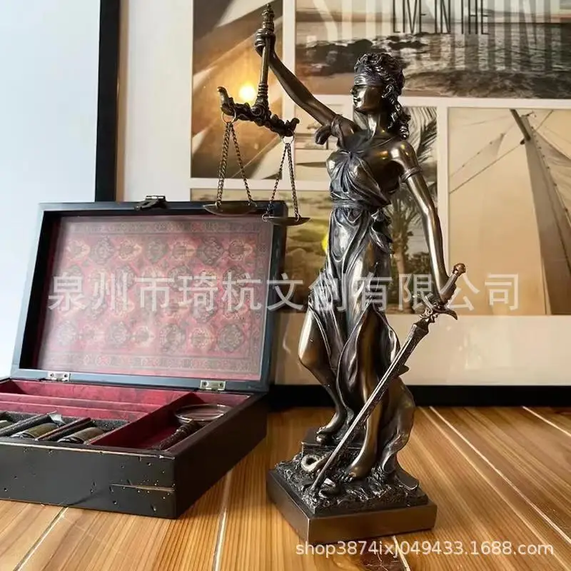 Blind Justice Muse Themis Muse Statue Decoration Home Living Room Bedroom Study Decoration