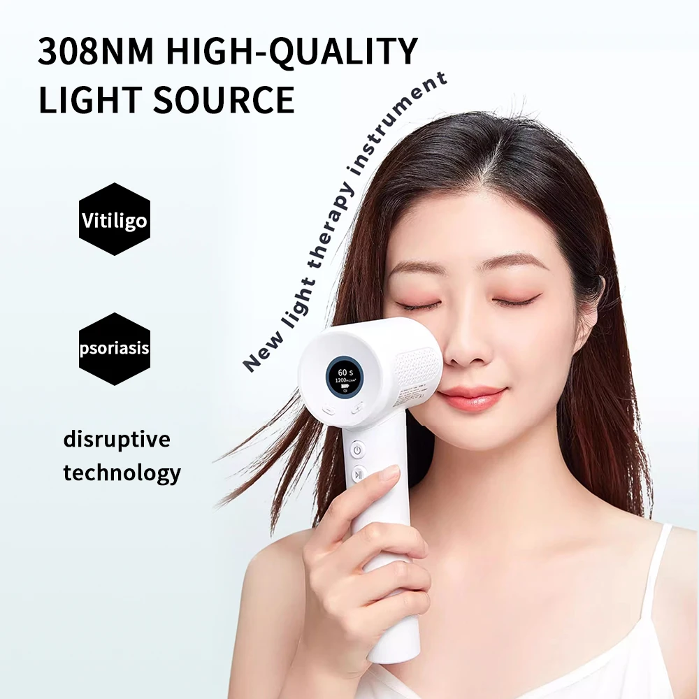 

Youwemed 308nm UV Lamp: Skin Disease Treatment Device for Vitiligo Eczema, White Spots Psoriasis Precision Light Therapy at Home