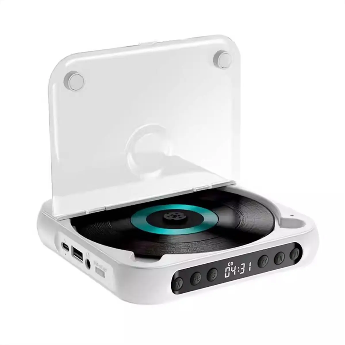 newT77 Bluetooth CD Player Portable BT Speaker LED Screen Stereo Player HIFI Sound Quali Built in Rechargeable Battery