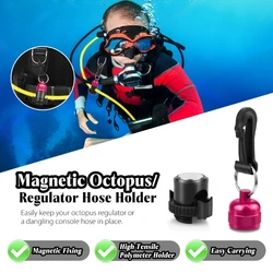 Scubas Diving Magnetic Regulator Hose Holder Regulator Octopuses Hose Holder Clip Regulator Hose Holder Secure Clamp
