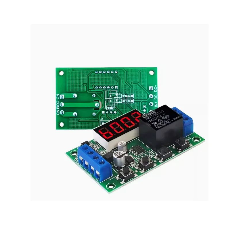 

Multi functional digital display time relay timing switch pulse triggering cycle on/off delay module 5V 12V 24V