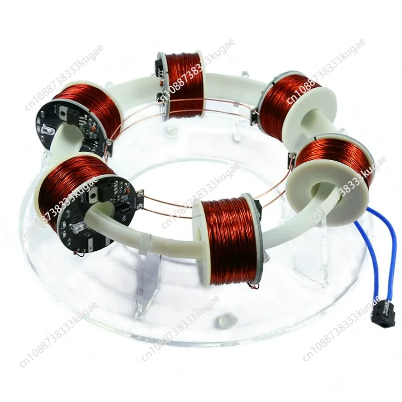 DIY Electromagnetic Cyclotron DIY Six Coils Circular Accelerator Scientific Experiment Equipment Physics Teaching Aids Model